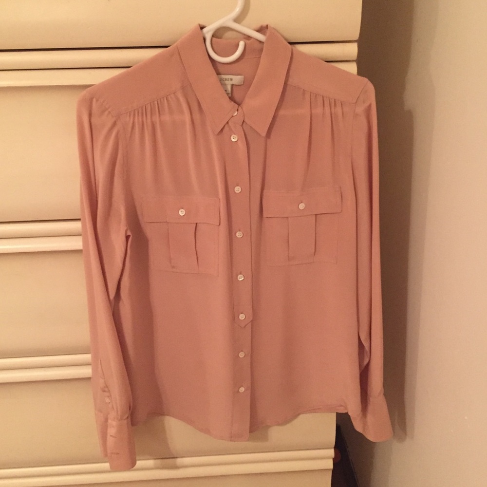 J.Crew Silk Button Down